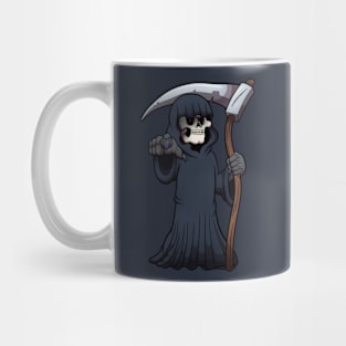 Grim Reaper Pointing At You Mug